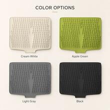 Sloped Silicone Dish Drying Mat, Helps Reduce Wet Countertops And Slow Draining By Guiding Water To The Sink Through A 16mm Slope And Raised Ridges, Keeping Washing-Up Neater, With Heat Resistance Up To 280°C For Kitchen Counters And Sink Areas. - View 9