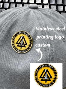 Ghim cài áo bằng thép không gỉ in logo hình dạng tùy chỉnh, huy hiệu công ty/cá nhân cá nhân hóa, trang sức sinh nhật. - Tùy chỉnh màu sắc cho bất kỳ chiếc trâm cài nào có họa tiết. - Xem 2