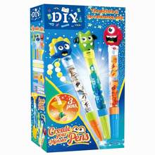 DIY Magic Sand Pen Craft Set, Detective And Spy Themed STEM Interactive Learning Educational Toy, Creative Birthday Gift - 藍色圖案隨機裝三隻裝 - 查看 6