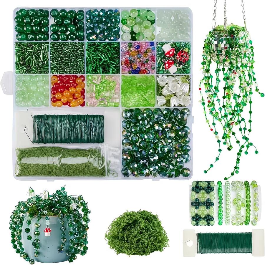 200 hạt màu ngẫu nhiên (6mm)/1 hộp hạt thủy tinh xanh bộ làm thủ công, dùng cho làm hoa hạt vĩnh cửu, trang sức, vòng tay, dây chuyền, bông tai, đồ thủ công, quà tặng, DIY làm tay, vòng tay, dây chuyền hạt, trang sức nữ, móc khóa, charm ốp điện thoại, charm ví, bộ làm vòng tay (màu ngẫu nhiên) - Nhiều màu - Xem 1