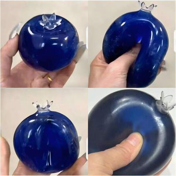 1pc Extra Large Blueberry Squeeze Toy, Stress Relief Slow Rebound Squishies, Silicone, Ideal Gift For Birthday, Christmas, Couples, Surprise