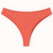Kit Calcinhas Fio Dental Algodão Tanga Cotton Feminina 5 ou 12 Unidades - Multicolorido - Visão 11