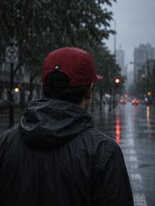 Anth Co Strapback Original New 5 Panel Waterproof Straight Brim Cap - Maroon - View 4