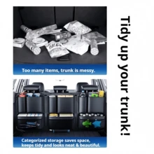 Car Trunk Backrest Storage Bag Hanging Multi-Function Organizer Bag SUV Hatchback Universal Storage Box - Backrest Storage Bag - View 5
