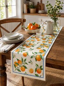 1pc Natural Linen Blend Table Runner, Versatile Table Runner Suitable For Spring/Summer Events, Weddings, Daily Kitchen Use, Outdoor Picnics And Parties, Fits All Seasons Dining Table Decor - Multicolor - View 12