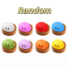 4 Pack Dumpling Squishies,Glitter Dumpling Squishy ,Anxiety Relief Fidget, Soft Squeeze Dough(4pcs Dumpling+Steamer Box4) - 多色1 - 查看 13