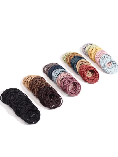100pcs Multi-Color Headband, Suitable For Women's Use With High Elasticity Without Damaging The Headband. Multiple Colors Are Suitable For Matching Different Clothing, Versatile Hair Accessories, Suitable For Campus, Office, Shopping, And Giving Thoughtful Small Gifts To Friends