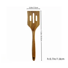 1/2 buah Spatula Kayu Rosewood Padat, Sendok Berlubang Anti Lengket, Peralatan Masak Tahan Panas, Lapisan Anti Lengket Premium, Desain Ergonomis, Ideal Untuk Memasak Ikan, Telur, Pancake, Alat Dapur untuk Memanggang, Aksesori Dapur - Akasia - View 11