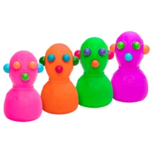 Feeling Anxious? No Problem, Introducing NeeDoh® Panic Pete - This Quirky Little Buddy Can Help You Stay In A Good Mood And Prevent Panic! Just Give It A Gentle Squeeze And Watch This Inflatable Little Fellow's Eyes, Nose, And Ears Pop Open In The Most Hilarious Way. Available In 4 Vibrant Colors. - Multicolor - View 10