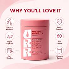 3 Bottles Women's Vaginal Probiotic, PH Balance, Odor & Yeast Support, Intimate Flora & Feminine Care, 180 Vegan Pills - 3瓶 - 查看 3