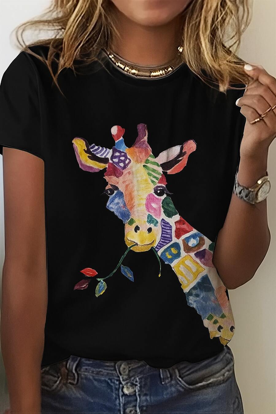 Women T-Shirts - Black - View 1