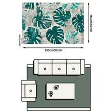 1PC Rug, Carpet, Area Rug, Door Mat, Nordic Modern Plant Distressed Leaf Pattern Outdoor Carpet, Suitable For Entryway, Balcony, Garden, Outdoor, Yard, Living Room, All Seasons Soft Machine Washable Rug Mat, Home Decor - Multicolor 1 - View 16