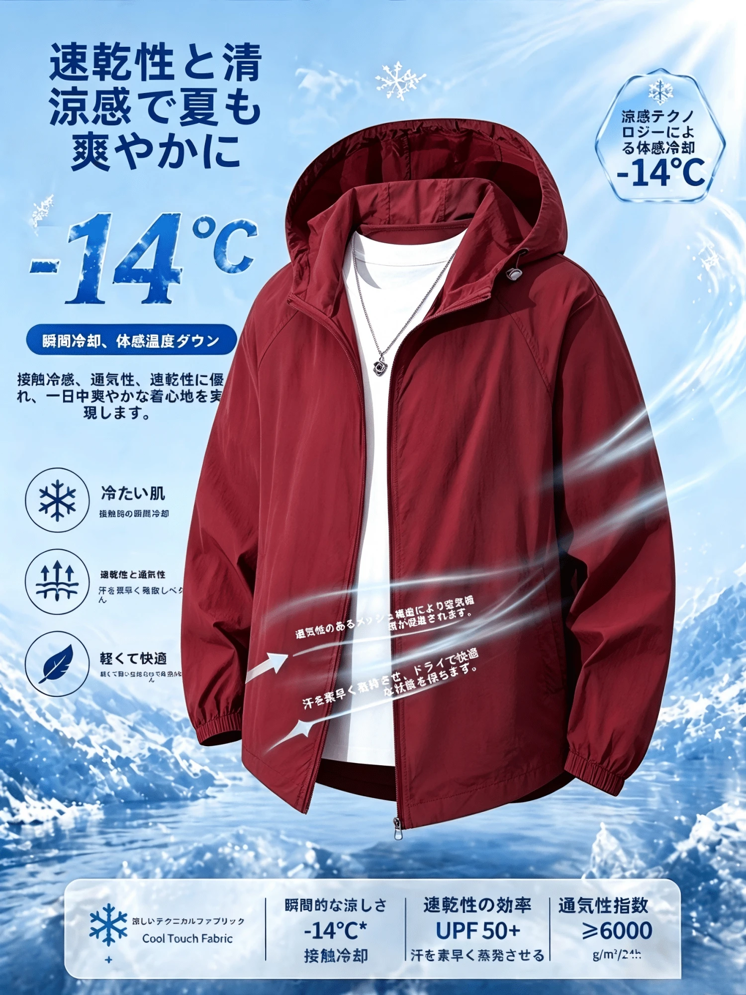 Men Swim Rashguards - Burgundy - View 1