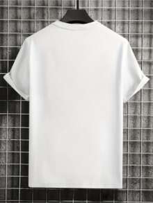 Women's Cute Face Print Short Sleeve T-Shirt Round Neck Regular Fit Polyester Top with Slight Stretch - Blanco - Ver 4