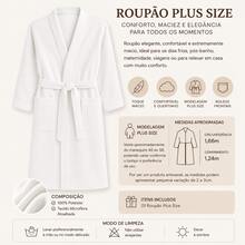 Soft Cozy Plus Size Unisex Bathrobe For Women And Men, Warm Terry Cloth Microfiber, Long With Pockets, Post-Bath, Winter - trắng - Xem 2