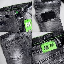 Men's Slim Fit Player Jeans With Elastane, Modern Style, Stonewashed, Streetwear Style. - J/02 - 查看 5