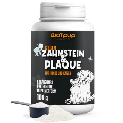 LA.GA Dental Bright - Zahnpflegepulver für Hunde & Katzen | Gegen Zahnstein & Plaque | Frischer Atem