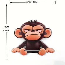 1pc Stylish Monkey Shaped Eyeglasses Holder, Sturdy And Durable. The Nose Is Designed As A Stable Glasses Support, With A Small Platform Below For Storage And Decoration, Suitable For Home And Office Desktop Decor, Gift - View 7