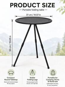 1pc Outdoor Camping Portable Folding Table, Adjustable Telescopic Camping Table Suitable For Fishing, Picnic, Home Use, Lightweight Foldable Table, Camping Gear, Summer Travel, Father's Day Gift - Multicolor - View 3