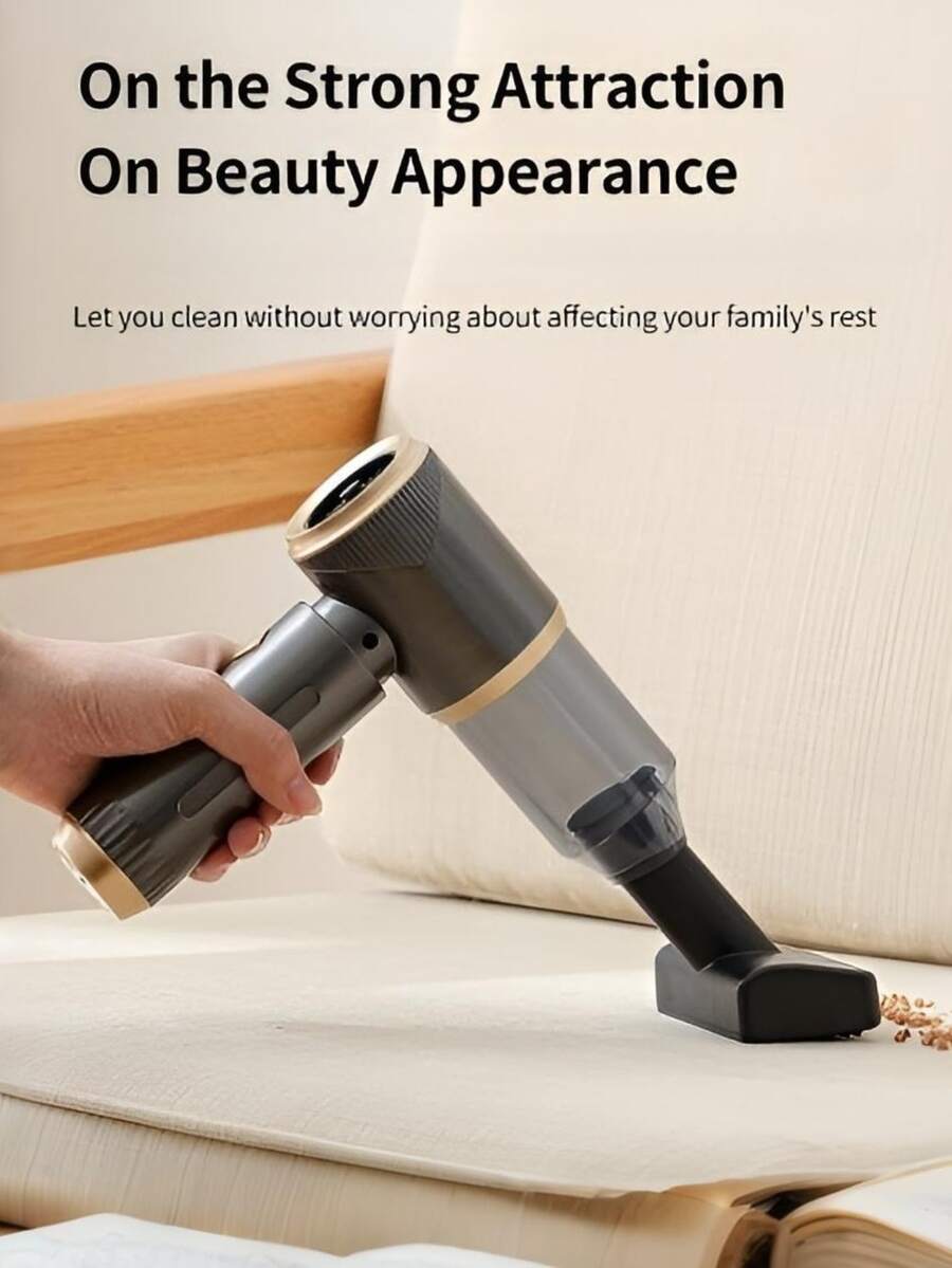 1pc Wireless Handheld Vacuum Cleaner, Dual Use For Home & Car, 5000Pa Strong Suction, Blow & Vacuum 7-In-1 Accessory Gift Box, Long-Lasting USB Rechargeable, Removes Pet Hair, Dust, Debris, Sofa Cleaning, Christmas Gift - MultiWarna - View 1