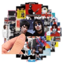 50 piezas Pegatinas de la banda de rock británica - Pegatinas con estilo de póster de rock británico, perfectas para fans de música rock | Adecuadas para portátiles, guitarras, patinetas y decoraciones de fiesta - Multicolor - Ver 2