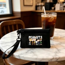 1pc Snoopy Cartoon Wristlet Coin Purse, Mini Portable Storage Pouch For Keys, Cards, Earphones, Cute Keychain Bag, Ideal For Back To School, Birthday Gift - Multicolor - View 6