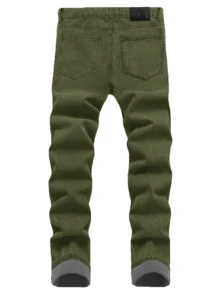 3-Pack Men's Solid Color Versatile Straight Leg Slim Fit Stretch Jeans - Multicolor - View 10