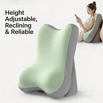Adjustable & Removable Ergonomic Memory Foam Wedge Cushion, Leg Elevation Pillow With Back Support, Ideal For Bed, Sofa, Reading, Travel, Bedroom Essential