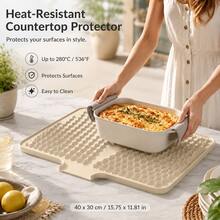 Sloped Silicone Dish Drying Mat, Helps Reduce Wet Countertops And Slow Draining By Guiding Water To The Sink Through A 16mm Slope And Raised Ridges, Keeping Washing-Up Neater, With Heat Resistance Up To 280°C For Kitchen Counters And Sink Areas. - View 2