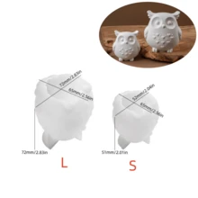 SILIKE LUFEI 1PC/2PCS DIY Crystal Resin Plaster Cement Candle Owl Bird Mirror Silicone Mold, Garden Bird Decor Clay Mold Creative Product Easy To Demold - Bird Mold - View 2