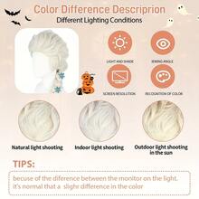 Heat-Resistant Princess Style Snowflake Braid Wig, Perfect For Halloween, Christmas And Thanksgiving Makeup Parties - 彩色 - 查看 7