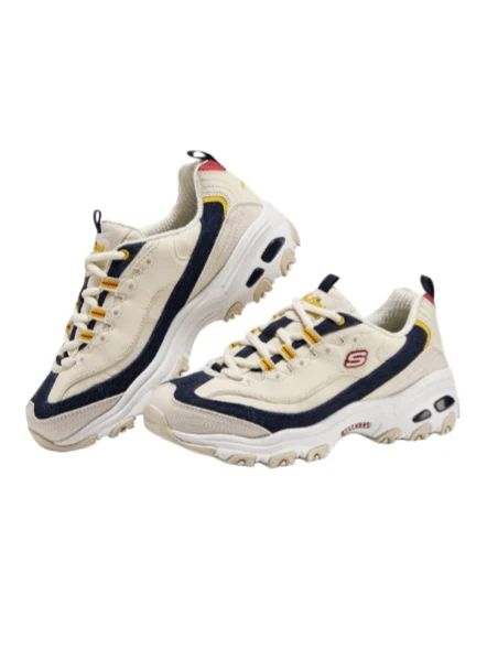 Skechers Giày đế thô đa năng dành cho nữ D'LITES 1.0 - Màu be/xanh lam - Xem 1