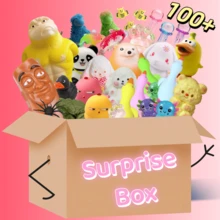 100+Pcs Surprise Box Toys, Novelty Stress Relief Toys, Assorted Squishy Figures Blind Box. Includes Giant Yellow Gorilla, Moai Head, Panda, Rabbit, Duck, Jellyfish, And Axolotl Designs. Fun Mystery Toys, Fidget Toys For Stress Relief, Surprise Party Favors. Slow Rebound, Perfect For Stress Relief And Sensory Play. - Nhiều màu - Xem 10