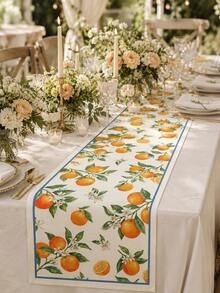 1pc Natural Linen Blend Table Runner, Versatile Table Runner Suitable For Spring/Summer Events, Weddings, Daily Kitchen Use, Outdoor Picnics And Parties, Fits All Seasons Dining Table Decor - Multicolor - View 6