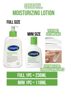 Cetaphil 丝塔芙保湿乳液（大瓶 236ml，小瓶 118ml）——无香型身体及面部乳液，48 小时长效保湿，适用于干性至中性及敏感性肌肤，蕴含牛油果油、维生素 E 和 B5，一周内修复肌肤屏障，低致敏性，不致粉刺，质地轻盈易吸收，经皮肤科医生推荐，适合男女日常护肤，旅行装，馈赠佳品，冬季干燥必备，纯素配方，清洁保湿护肤必备品 - 絲塔芙酪梨倍潤保濕潤膚乳 - 查看 4