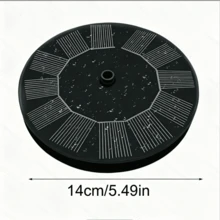 1 Solar Fountain Pump, Diameter 13cm, Independent Floating Solar Water Pump, Inches, Suitable For Outdoor Irrigation Submersible Pumps Such As Ponds, Fish Ponds, Gardens, Fish Tanks, Courtyards, And Bird Bath Tubs Waterproof And Dustproof Solar IPX8 - 黑色 - 查看 6