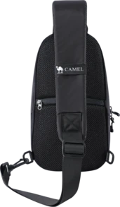 CAMEL CROWN 户外单肩包、休闲斜挎包、便携单肩包、斜挎包、健身休闲骑行包 - 經典黑 - 查看 3