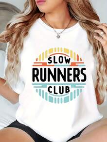Círculo retro con los colores del amanecer que simboliza energía calma y unión entre amantes del running reflejando espíritu positivo camiseta de - Blanco - Ver 1