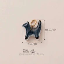 1个可爱动物吊坠，卡通绘画风格，珐琅釉工艺，14K镀金铜吊坠，适合DIY珠宝制作配件，例如手链、脚链、项链、身体链等，夏季 - 彩色 - 查看 11