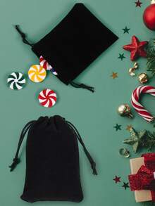 20 pièces Sacs à cordon en velours, Pochettes à bijoux en velours, Sacs cadeaux à cordon, Convient pour la Saint-Valentin, la Fête des Mères, la rentrée scolaire, les sacs cadeaux de bijoux, les sacs portefeuille pour mini dés, les sacs cadeaux de Noël pour bracelets - A - Voir 9