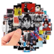 50 piezas Pegatinas de la banda de rock británica - Pegatinas con estilo de póster de rock británico, perfectas para fans de música rock | Adecuadas para portátiles, guitarras, patinetas y decoraciones de fiesta - Multicolor - Ver 4