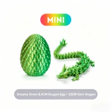 1/2件 3D列印關節式龍蛋裝飾品附禮品袋，高精度水晶雕刻收藏雕塑，現代居家辦公室裝飾，收藏家理想禮物與聖誕襪填充禮物 - 彩色 - 查看 14