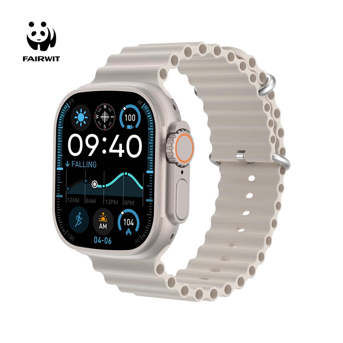 Microwear AI Voice Control Smart Watch - Intelligent Assistant + Health . Features: AI Voice Control, ChatGPT Integration, 2.2" Colorful Touchscreen, Customizable Watch Faces, 24/7 Heart Rate/Blood Oxygen/Sleep Monitoring, Multiple Sports Modes, IP68 Waterproof, Calls & Alerts, Stock Tracking, Noise Detection. Suitable For Business, Fitness, Outdoor, Students. Compatible With Android & IOS, 350mAh Battery. - Beige - View 1