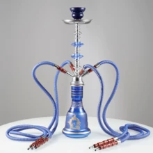 OBOVAY 1 Set Smoking Pipe Kit, Includes Silicone Hose, Pipe, Clip, Mouthpiece And All Accessories, 19-Inch Compact Portable Pipe, Aluminum Pipe, Random Color Glass Vase - one-size - View 6
