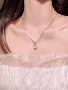 5件套月光石和海蓝宝石设计项链，清新甜美颈链吊坠，自然简约奢华 - 精緻項鍊套裝 - 查看 2