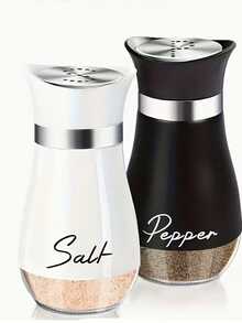 Botellas de condimentos para cocina, frascos de especias de acero inoxidable para barbacoa, saleros y pimenteros y otros dispensadores, recipientes de condimentos ajustables, herramientas de cocina convenientes - Multicolor - Ver 8