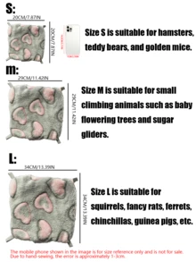 1件小動物上下舖躲藏屋/隱身處，籠內配件，可水洗，吊床設計，適合老鼠、松鼠、蜜袋鼴、雪貂、大鼠、龍尾鼠及其他小型寵物 - 查看 3