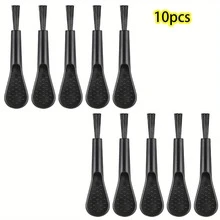 10pcs Phone Crevice Dust Cleaning Brush Set, Computer Cleaning Kit With Soft Hair Mini Brushes - Black - View 3