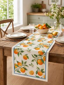 1pc Natural Linen Blend Table Runner, Versatile Table Runner Suitable For Spring/Summer Events, Weddings, Daily Kitchen Use, Outdoor Picnics And Parties, Fits All Seasons Dining Table Decor - Multicolor - View 4