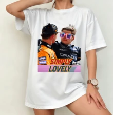 Max Verstap "Simply Lovely" F1 Duopilot T-Shirt | Gender-Neutral Oversized Racing Fan Shirt White - White - View 8